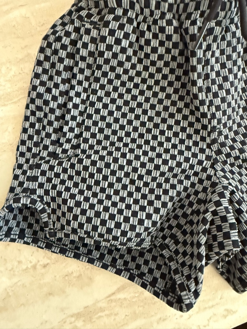 New JMP The Label Black & Gray Checker Knit Trunks- 12/14 months - Picture 2 of 2